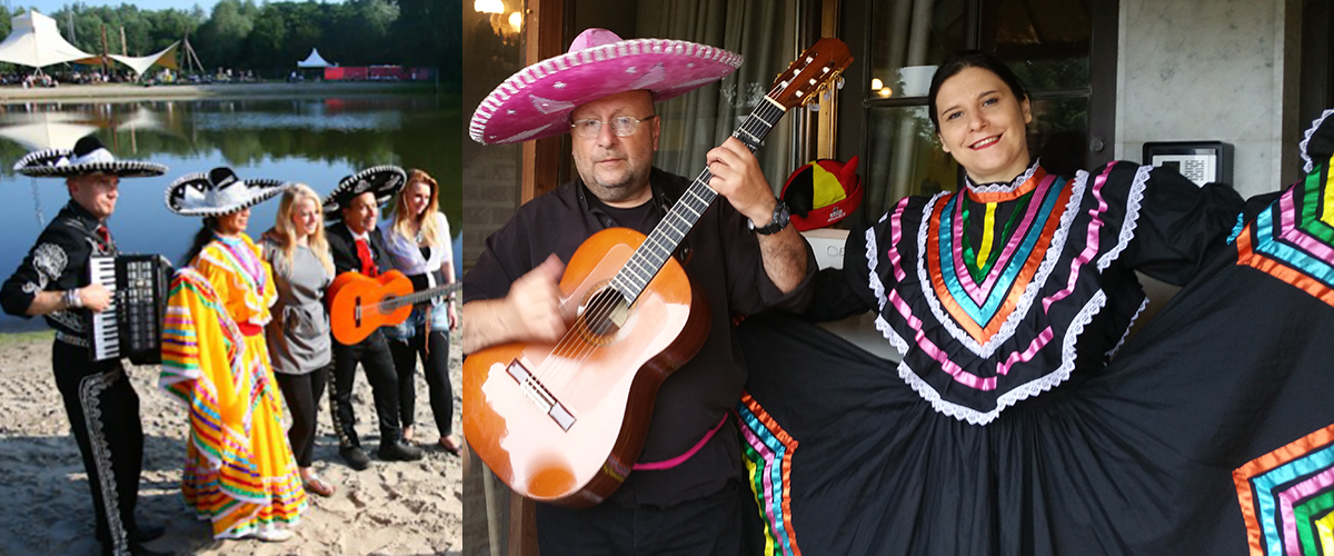 Zangers in Jalisco kleding